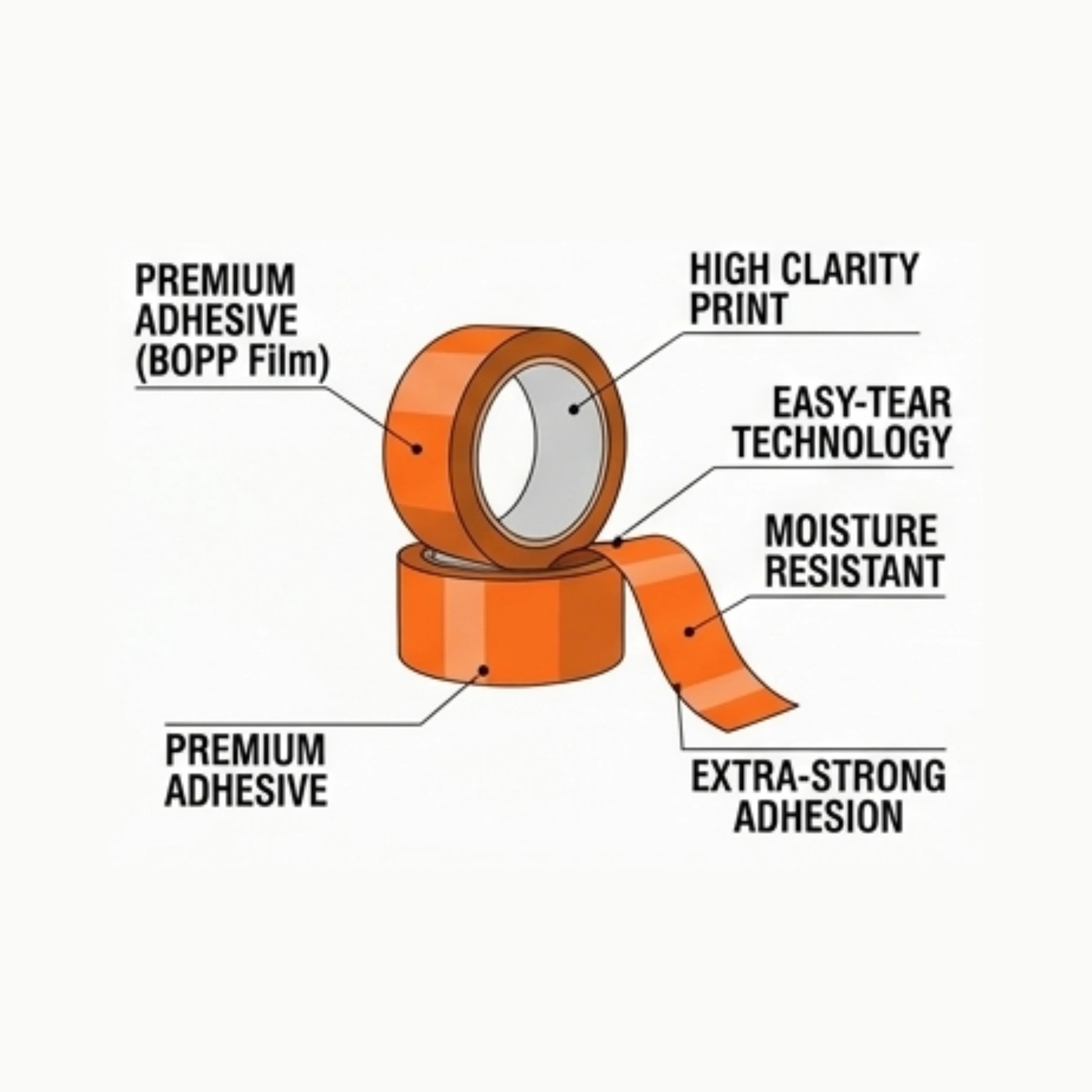 Flipkart Orange Printed Tape — view 5