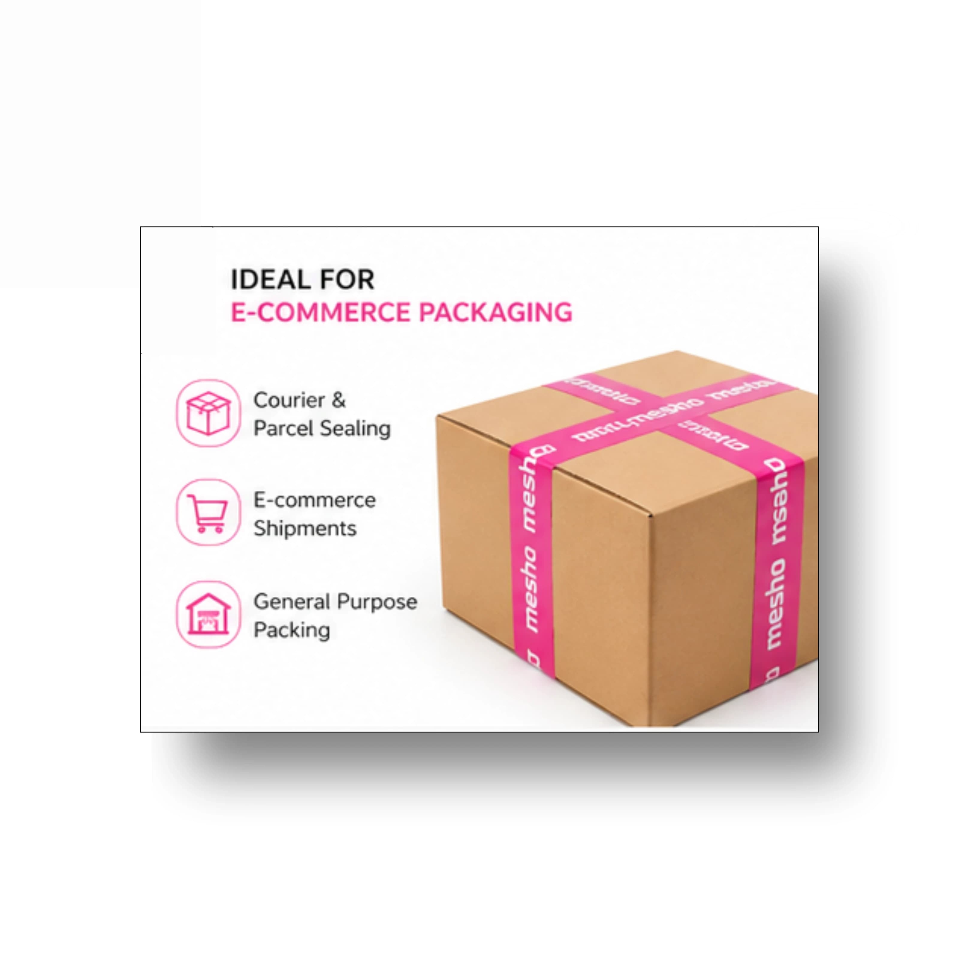 Meesho Pink Printed Tape — view 6